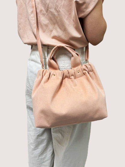 koron マイクロファイバースエード2wayハンドバッグ